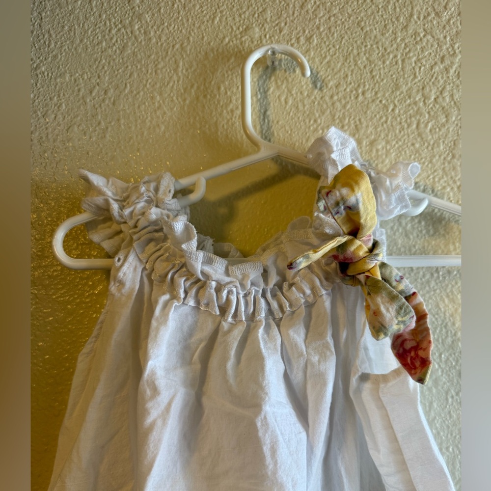 Angel White Kids Casual Dress with Pink Accents - Picture 4 of 6